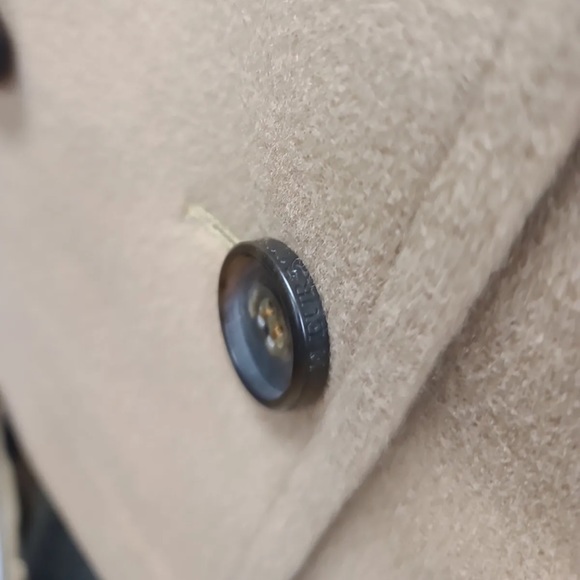 Loro Piana Sz 4 Fleurette Classic Camel Double Breasted Fitted Slender Pea Coat - Picture 6 of 15